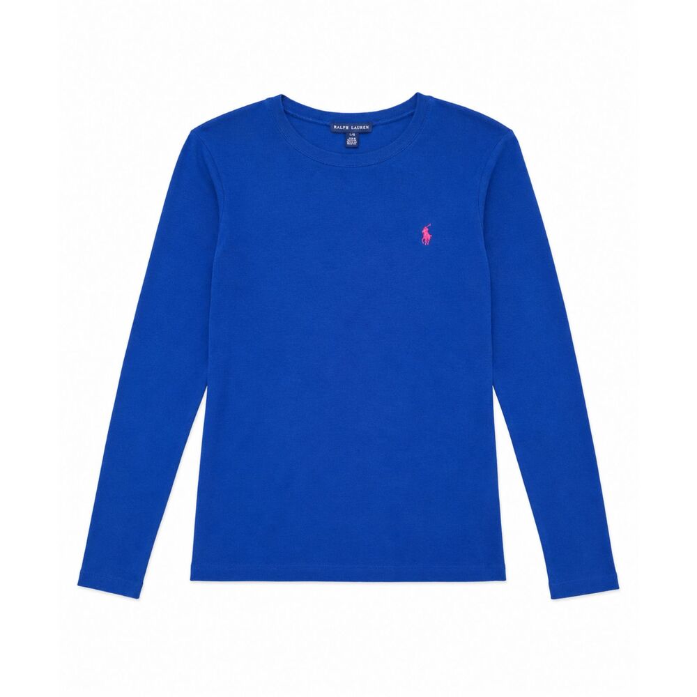 Ralph Lauren Women’s Classic Long Sleeve Tee in Royal Blue